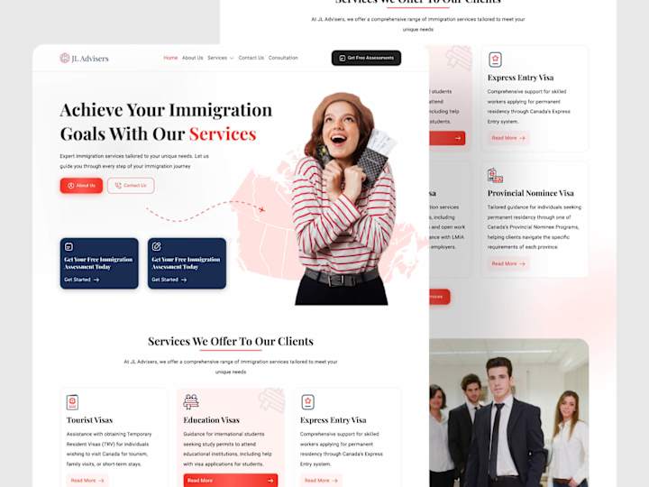 Cover image for JL Advisers - Immigration Law Firm Website