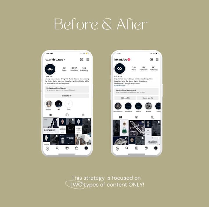Cover image for Lux&Co Instagram Management - Growth Hacking
