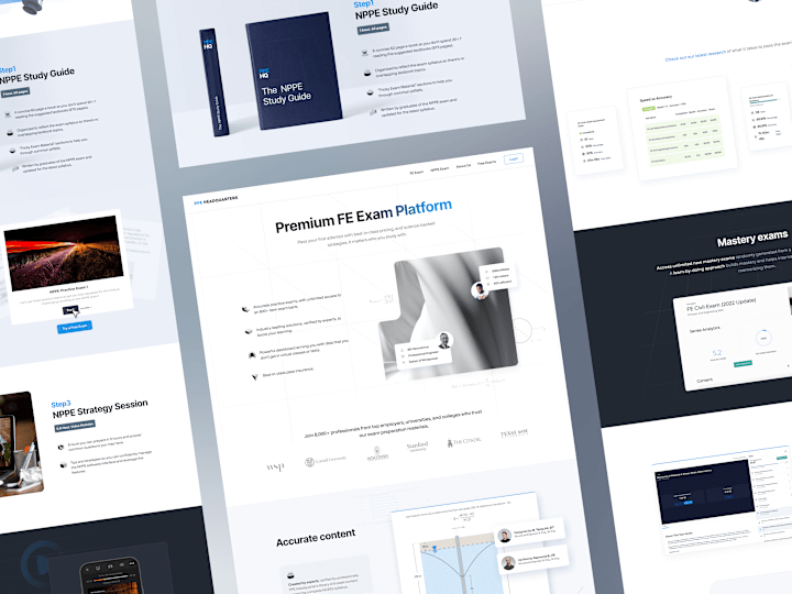 Cover image for Premium FE Exam Website | Design & Webflow
