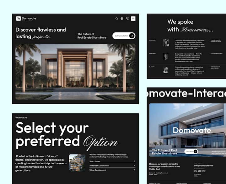 Cover image for Domovate Real-estate website