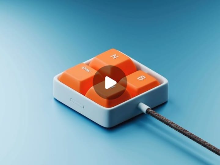 Cover image for Minimal keyboard 3d Illustration Animation