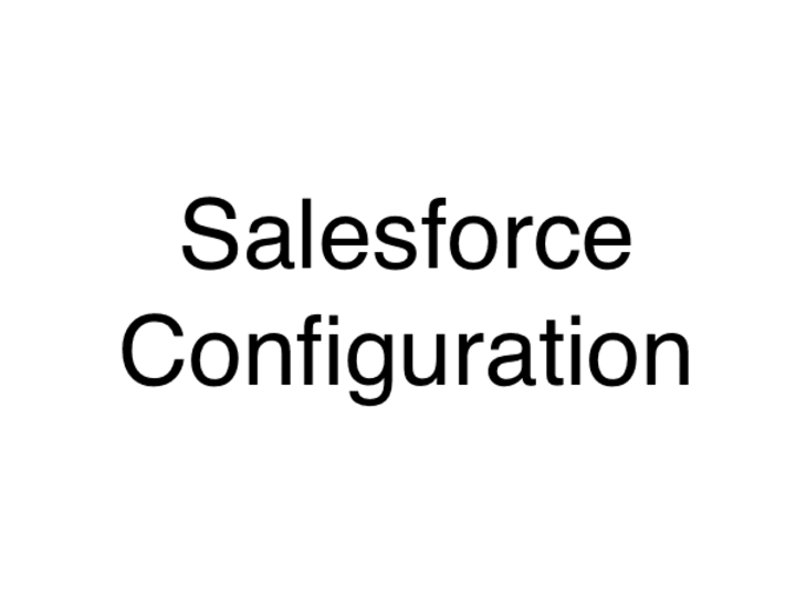 Cover image for Salesforce configuration