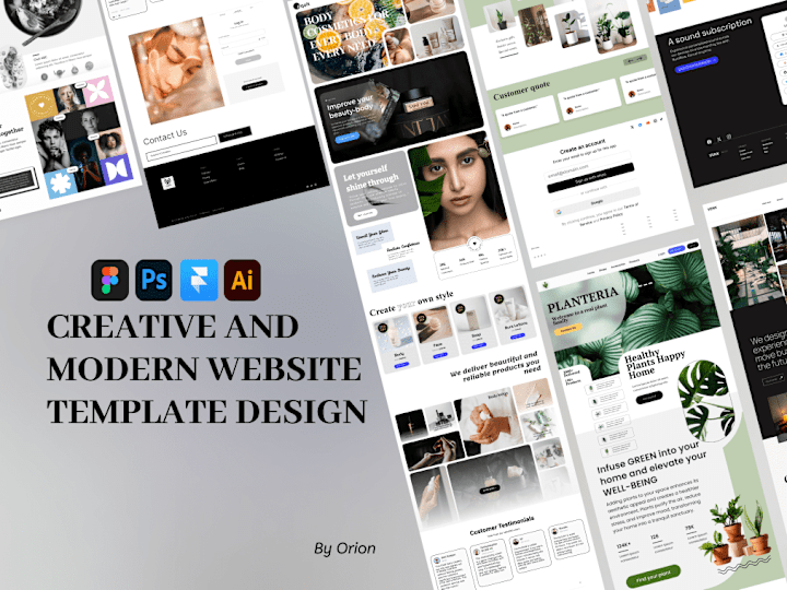 Cover image for stunning modern web templates expert UI UX in figma