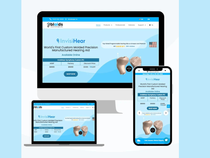 Cover image for Website redesign and development for Blaidshearing