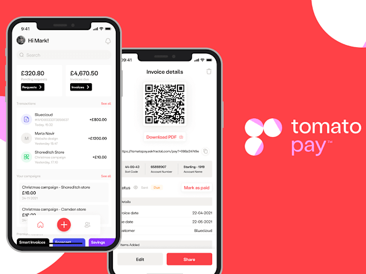 Cover image for Tomato Pay - FinTech App