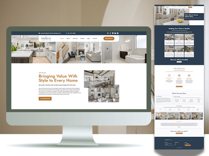 Cover image for Enrich Home Design: WordPress + Elementor Website Design