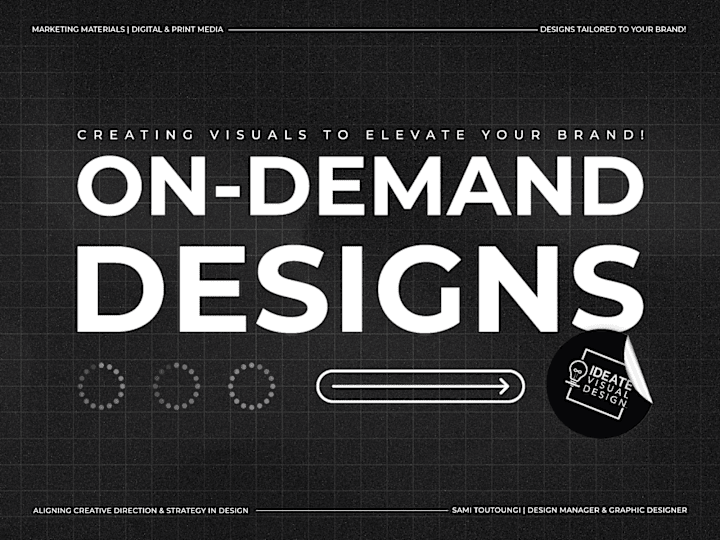 Cover image for On-Demand Design – Digital, Print & UI Design