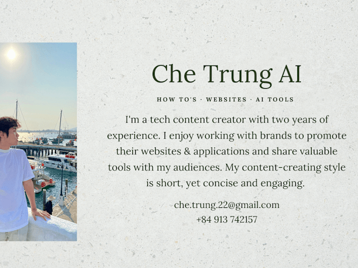 Cover image for Chế Trung AI (@aiwithmilly_) | TikTok