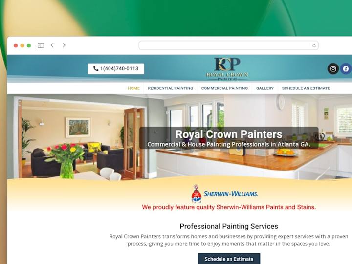 Cover image for Royal Crown Painting Web Design