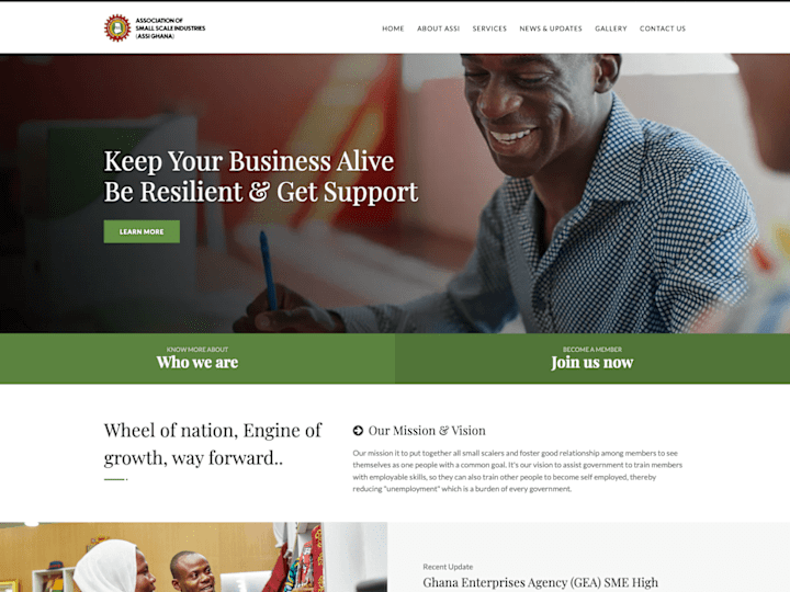 Cover image for Website Development for ASSI Ghana