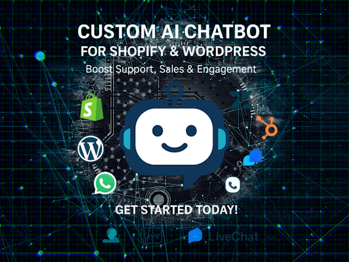 Cover image for custom ai powered shopify chatbot to boost shopify store sales
