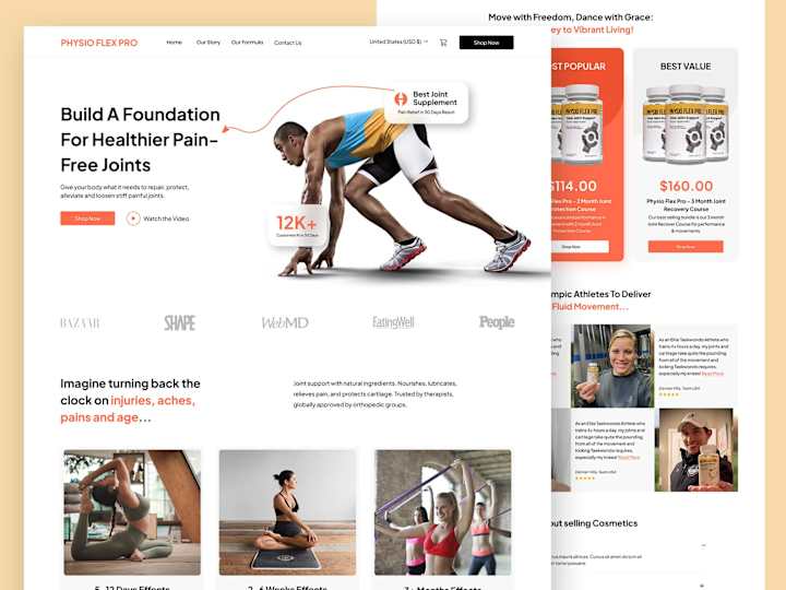 Cover image for Fitness Website - UI / UX