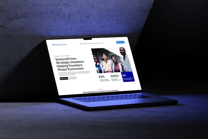 Cover image for Venture Prime Website Design - UI/UX and Branding :: Behance