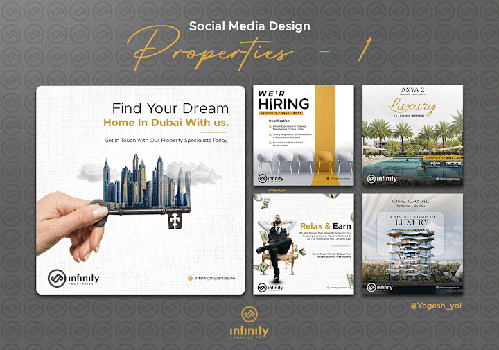 Cover image for Infinity Properties (Real Estate Social Media Designs) on Behan…