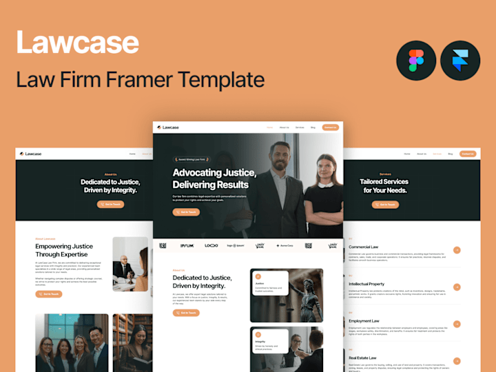 Cover image for Lawfirm Framer Template - Figma + Framer