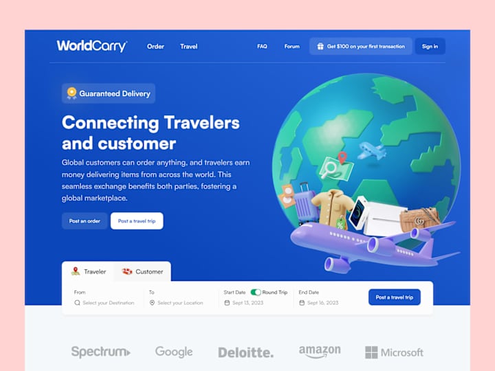 Cover image for Creating modern Website for US Based company - World Carry