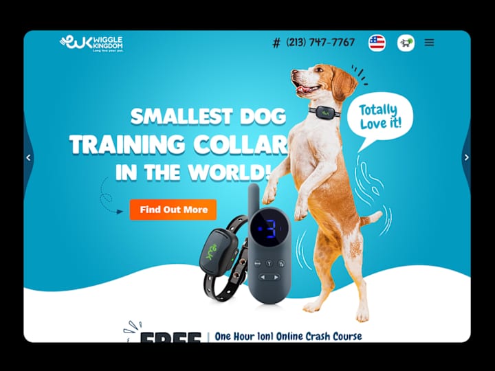 Cover image for Pet gadget landing page design 