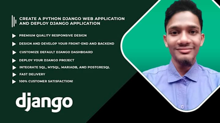 Cover image for I will create a python django web application