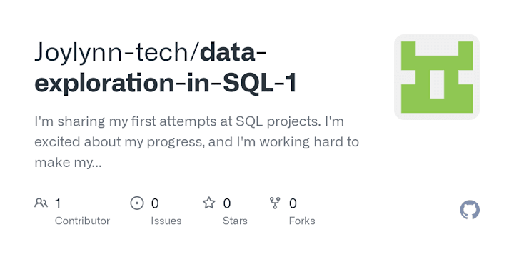 Cover image for Joylynn-tech/data-exploration-in-SQL-1