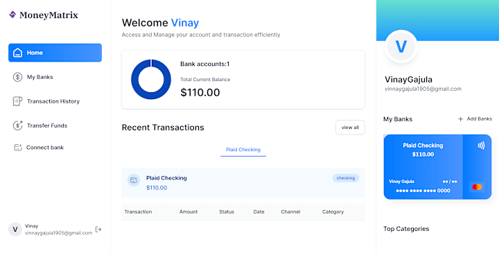 Cover image for Real-Time Banking App Development for MoneyMatrix