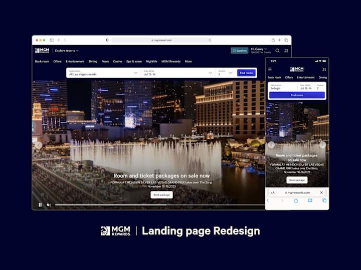 Cover image for MGM Resorts - Landing Page