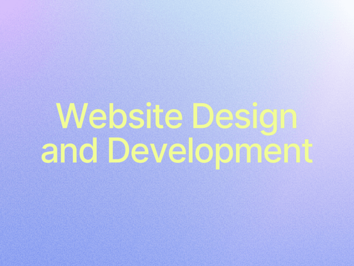 Cover image for Website Design and Development