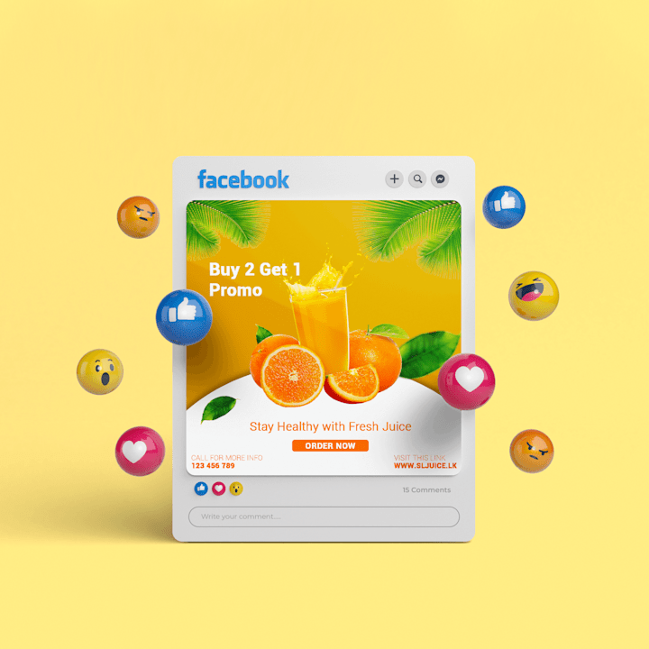Cover image for Social Media Post: Fruit Juice Shop