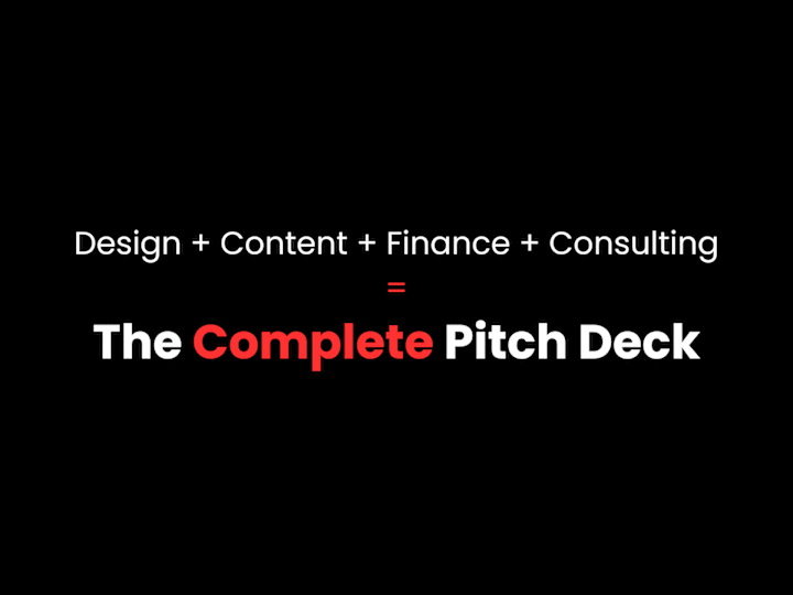 Cover image for Complete Pitch Deck Services for Startups and Businesses