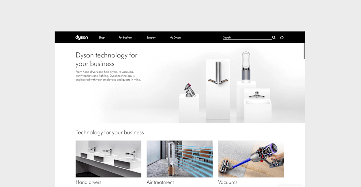 Cover image for Dyson Website Launch