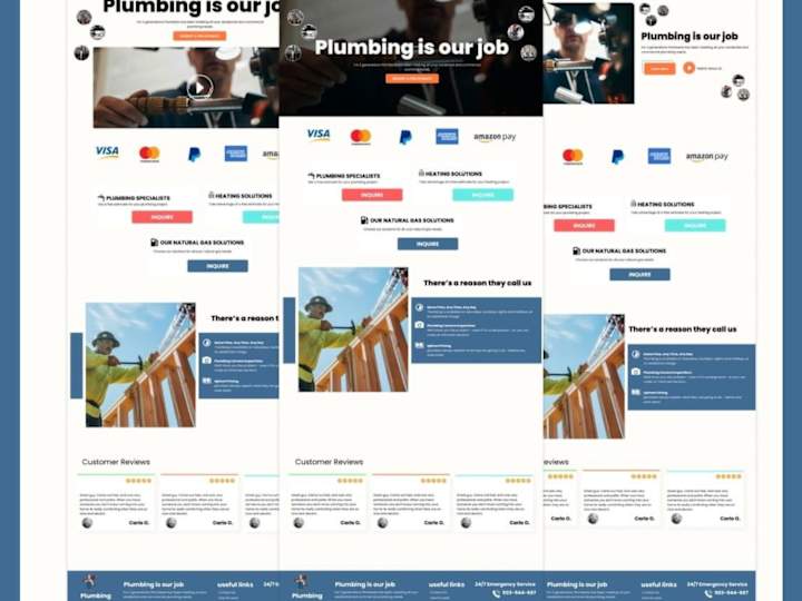 Cover image for @madebyboujarra on Instagram: “Plumbing Ui Website
#uiux #ui #u…