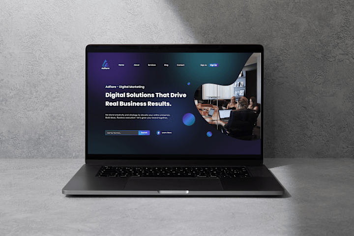 Cover image for AdFlare — Digital Marketing Agency Website Branding