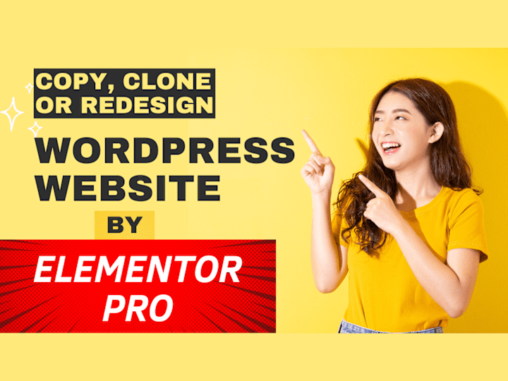 Cover image for WordPress Website Clone, Redesign using Elementor Pro