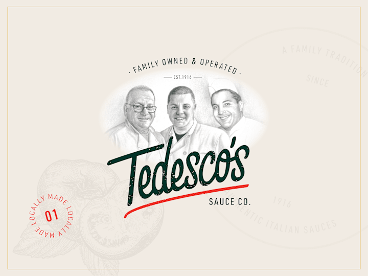 Cover image for Tedesco's Sauce Co | Brand Strategy & Logo Design