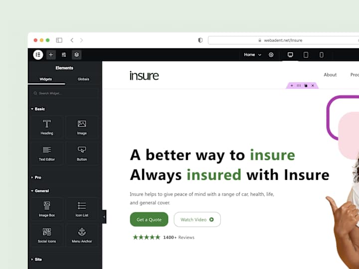 Cover image for Insurance Landing Page – WordPress + Figma Build