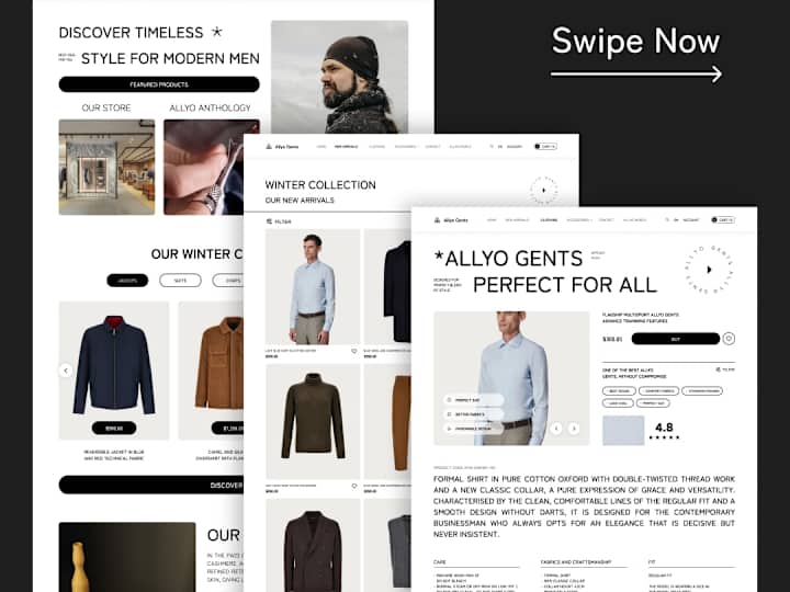 Cover image for Alloy Gents- Ecommerce Website Figma Template