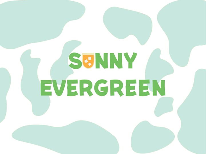 Cover image for Sunny Evergreen Beverage Label