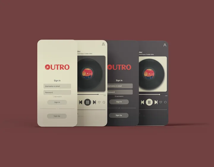 Cover image for Outro - Brand Identity/ UI