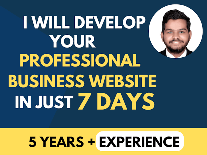 Cover image for I Will Develop Your Professional Business Website