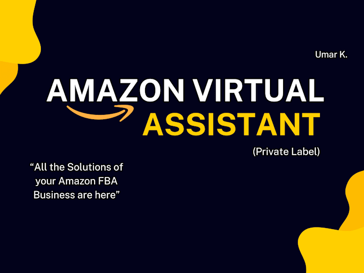 Cover image for Amazon FBA Virtual Assistant | Private Label | PPC