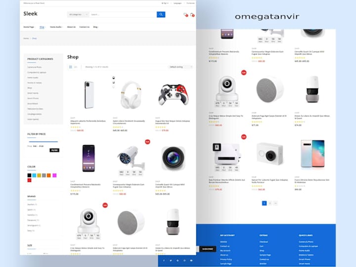 Cover image for Digital eCommerce WordPress website Shop Page Design