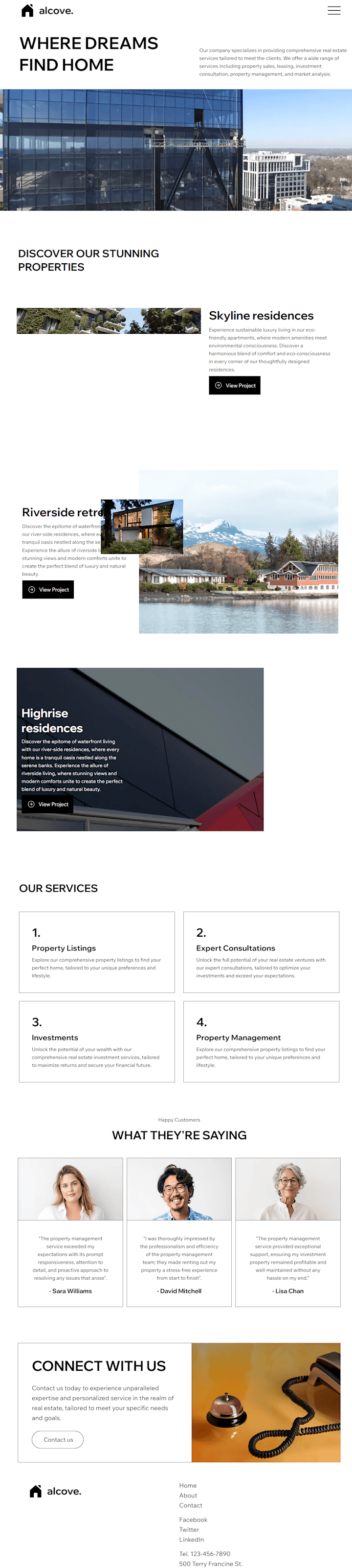 Cover image for Alcove.- a real estate website
