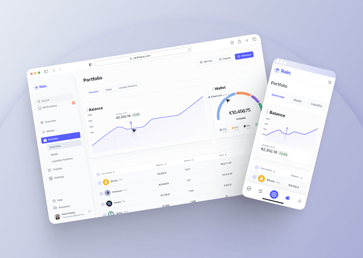 Cover image for Streamlining Interface with UX/UI Design - Rain Finance 