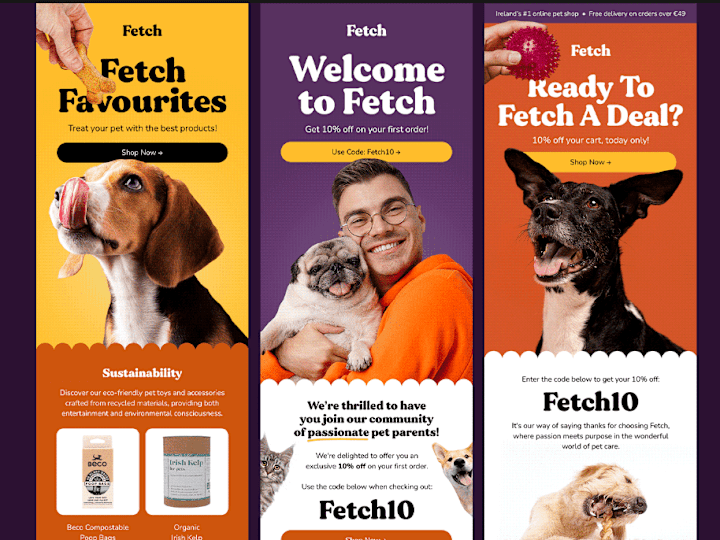 Cover image for  Email Design for Fetch brand
