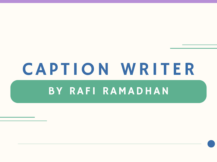Cover image for Caption Writing Services