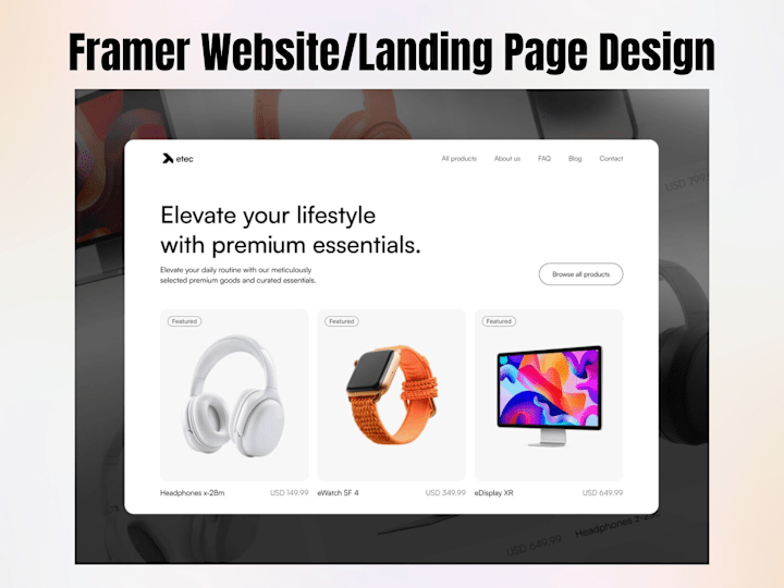 Cover image for High-converting Framer website/landing page for your business