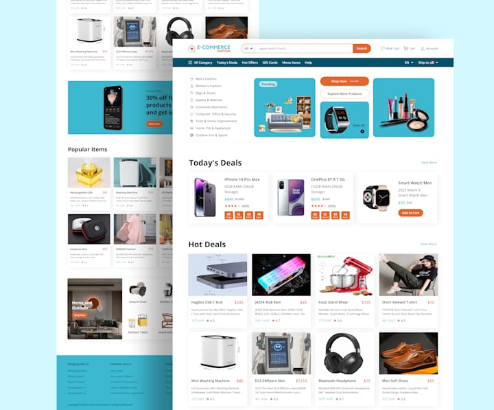 Cover image for Ecommerce Website ui, ui Design, uiux Design