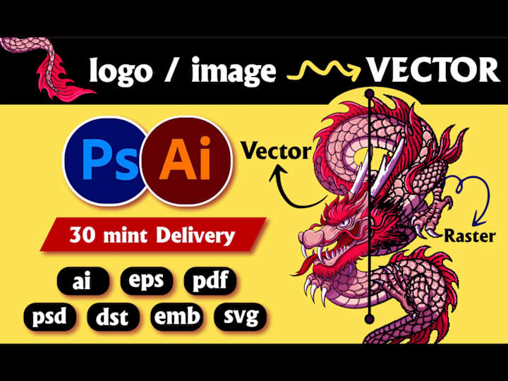 Cover image for I will do vector tracing, image to vector and convert to vector