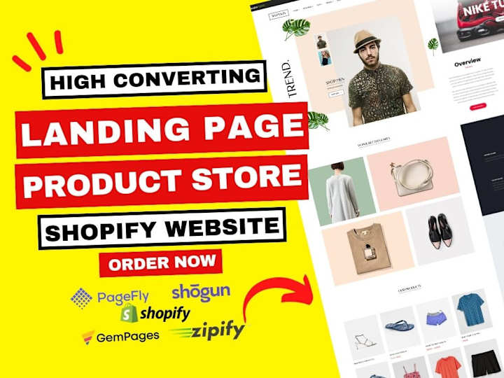 Cover image for High Converting Shopify Website & Landing page
