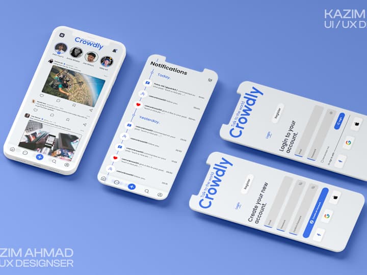 Cover image for Crowdly - Social Media App Design