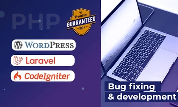 Cover image for I will fix or develop any php,codeigniter,laravel,wordpress web…